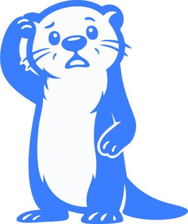 Confused otter scratching its head