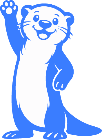 Otter raising its hand